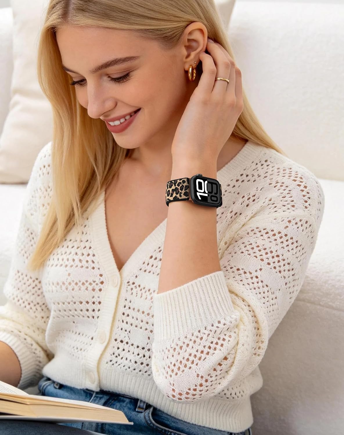 Thumbnail 4 de Adorve 5 Pack Nylon Elastic Strap for Apple Watch (49mm–38/40/41/42mm) – Stretchy Solo Loop Bands