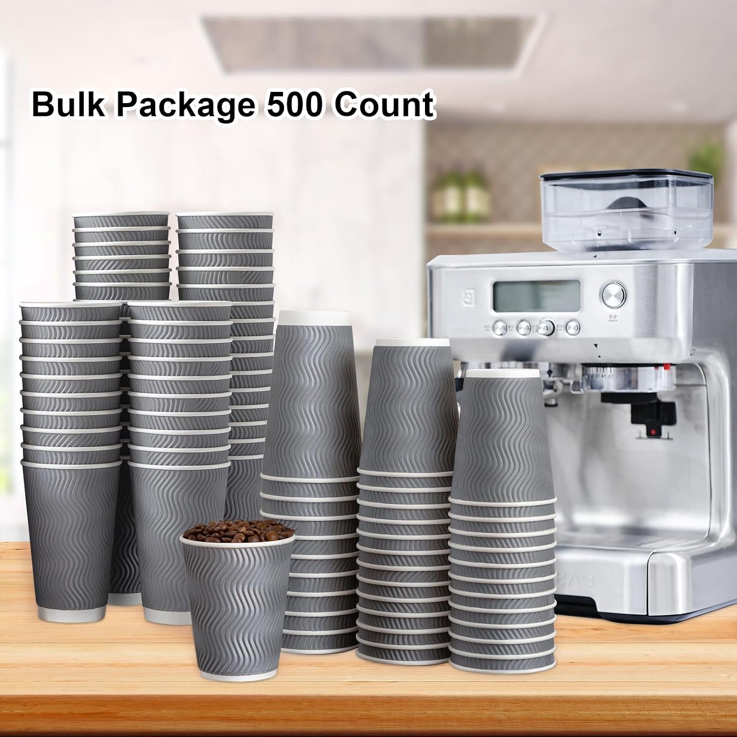 Thumbnail 3 de Lamosi 12 oz Insulated Coffee Cups 500 Pack