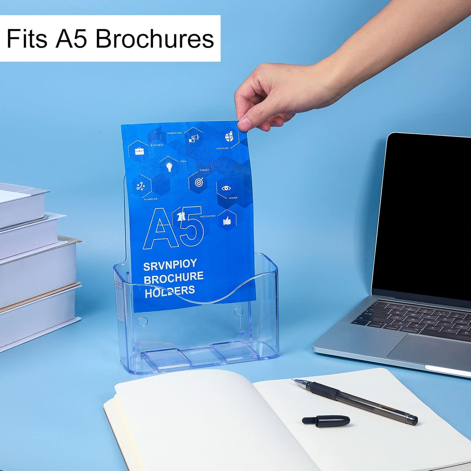 Thumbnail 5 de Lot de 2 porte-brochures A5 en acrylique transparent Srvnpioy