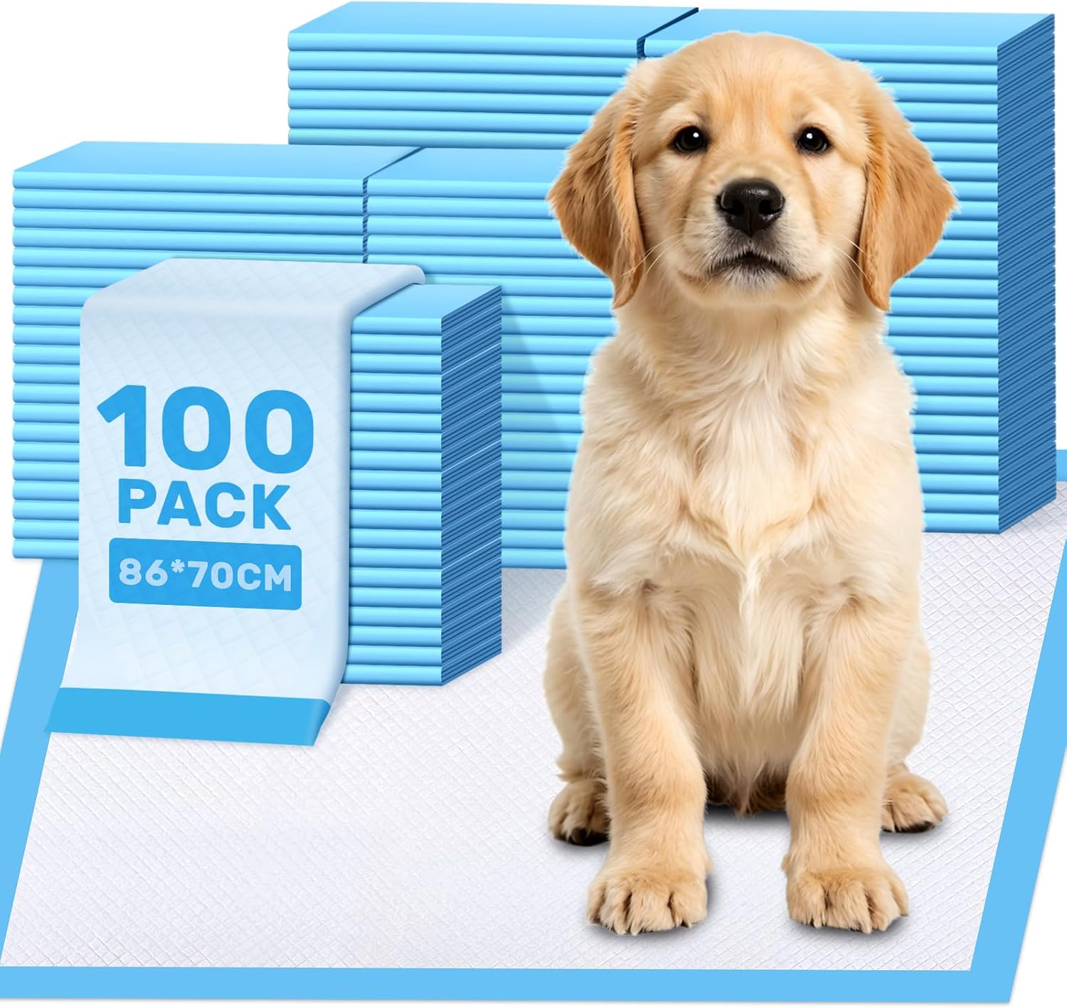 Detalle de Domixo Puppy Pads Extra Large 86 x 70 cm – 100 Pack Training Pads for Easy House Training