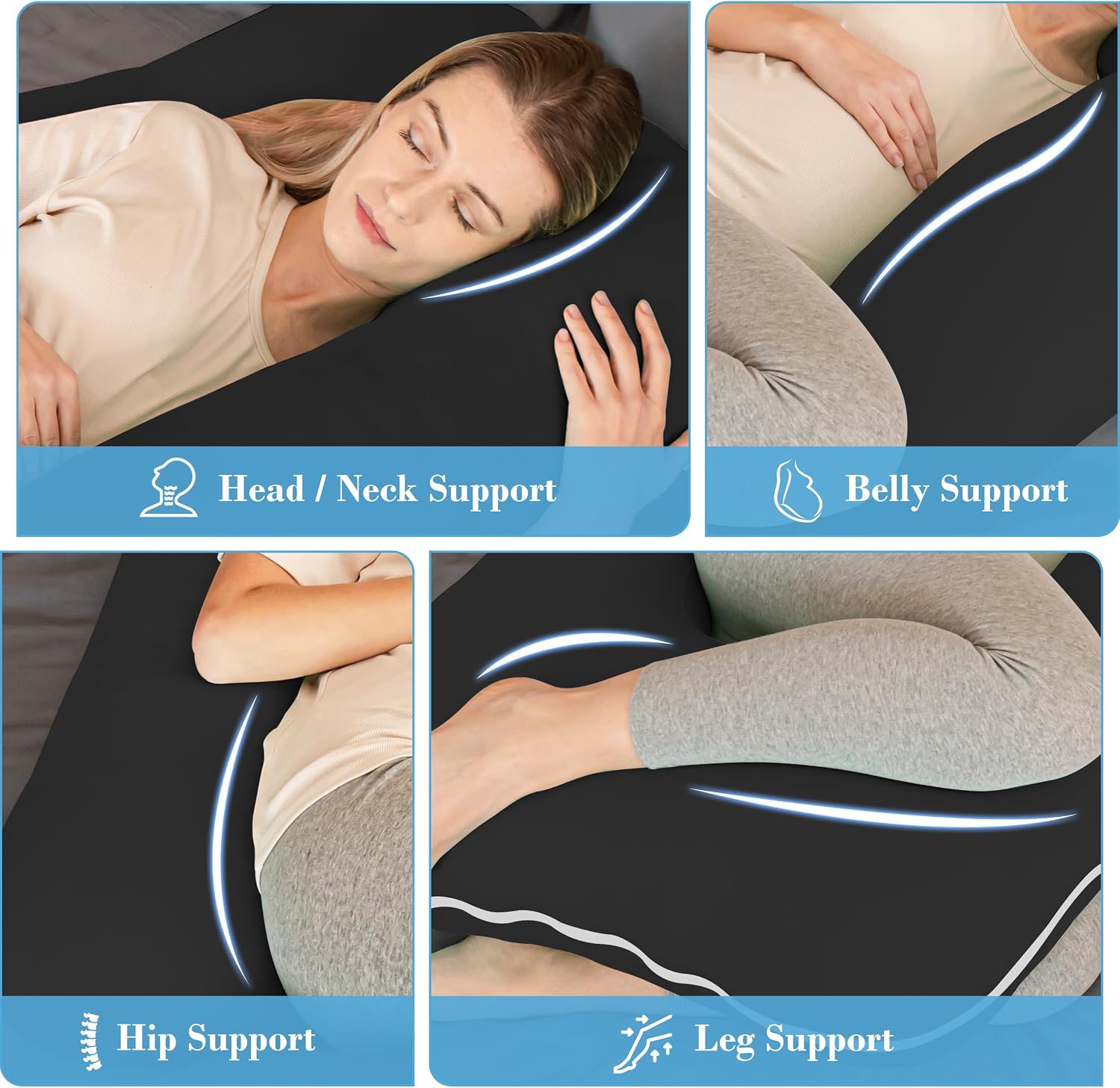 Detalle 2 de Cute Castle Pregnancy Pillow, 57-Inch