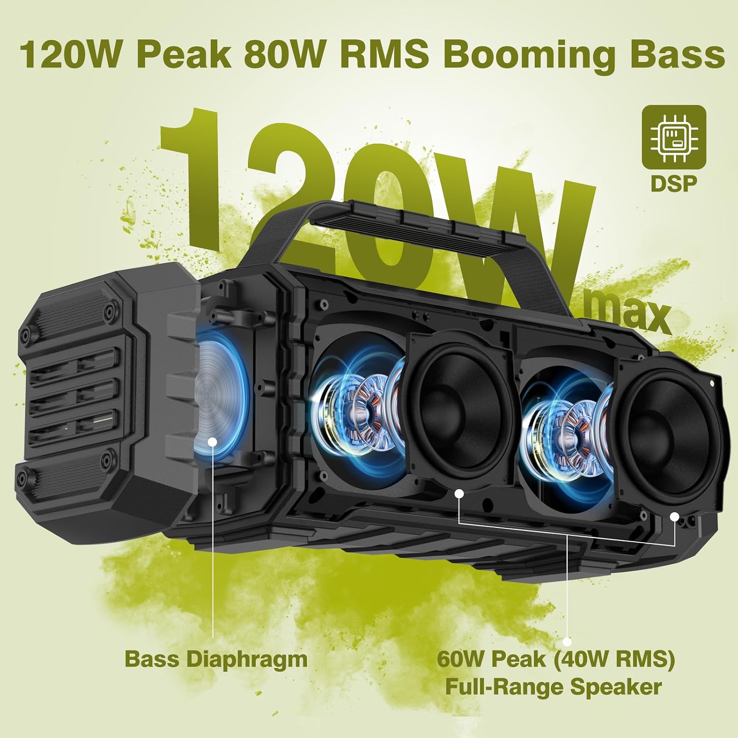 Thumbnail 1 de Tragbarer Bluetooth-Lautsprecher 120 W Peak