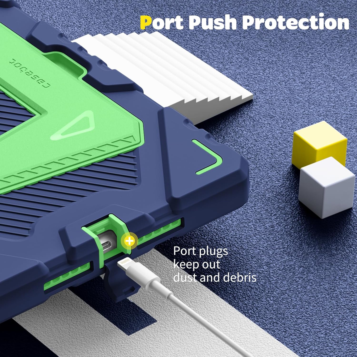 Thumbnail 6 de FINTIE Kids Rugged Case for iPad 9th/8th/7th Gen (10.2-inch) with Built-in Kickstand – Navy-Green
