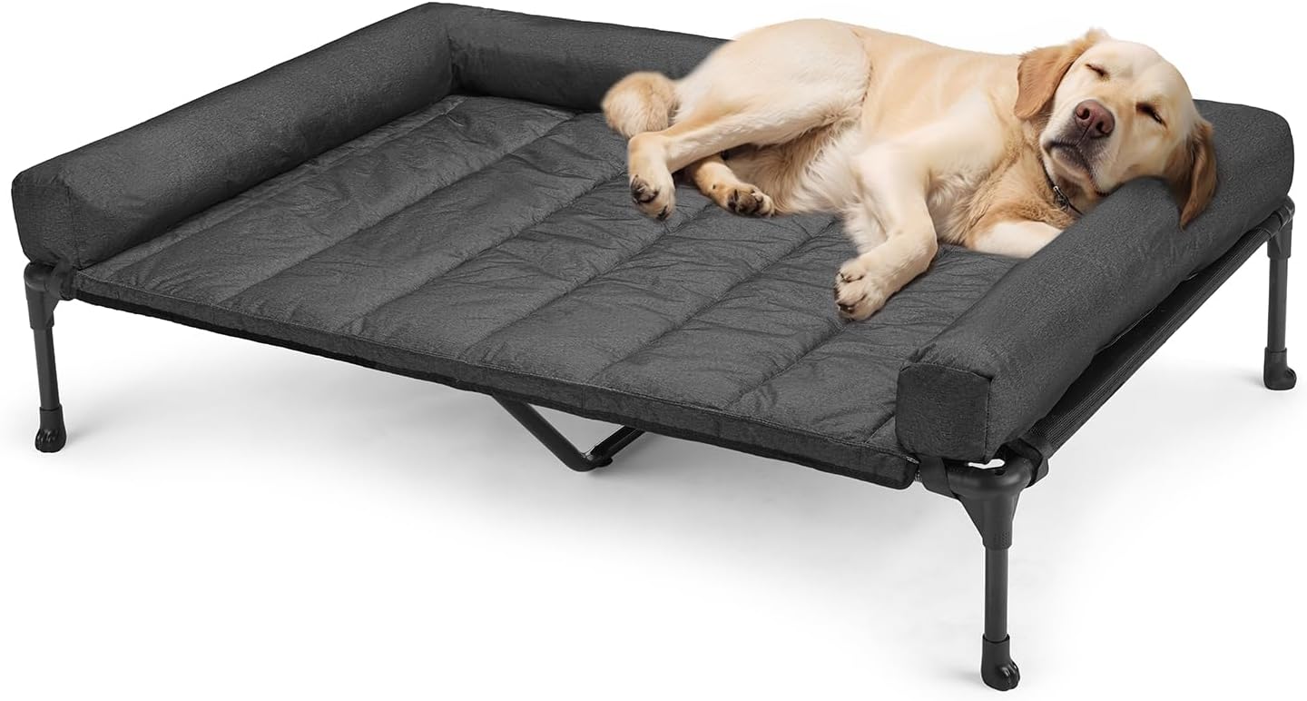 Thumbnail 6 de Veehoo Raised Dog Bed + Waterproof Removable Pillow-Top Mat (X-Large, Black)