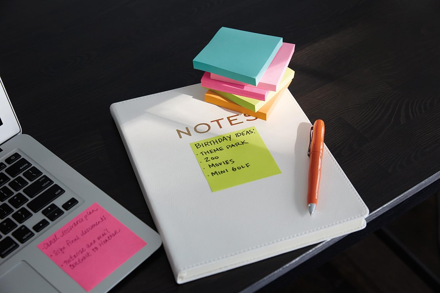 Detalle de Post-it 6556SMI självhäftande klisterlappar, flerfärgade med extra fäste