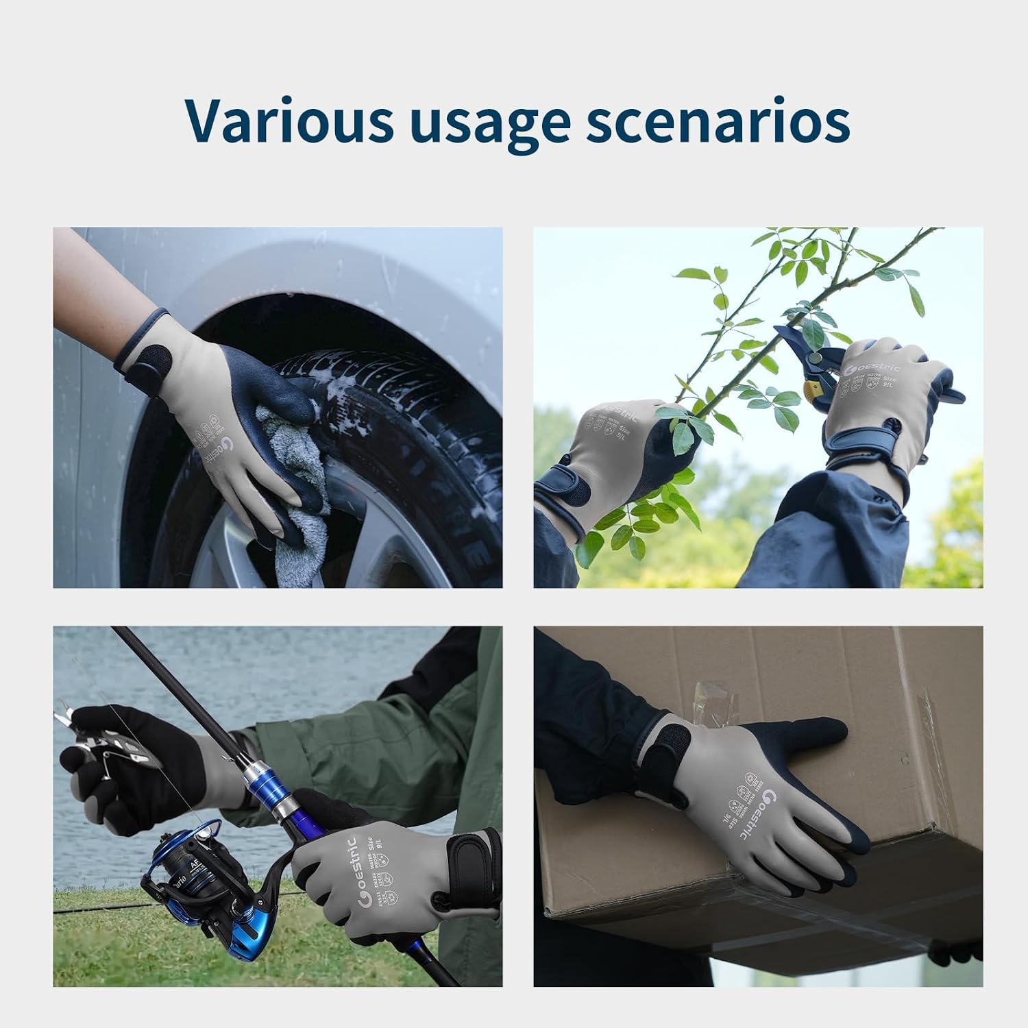 Thumbnail 5 de GOESTRIC Waterproof Winter Work Gloves, Insulated with Double-Layer Latex Grip