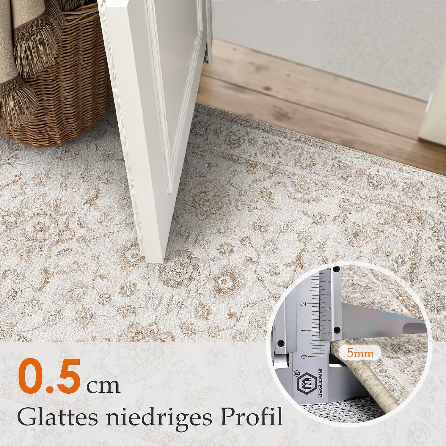 Thumbnail 2 de PureCozy Beige Teppich 80x150 cm für Wohnzimmer