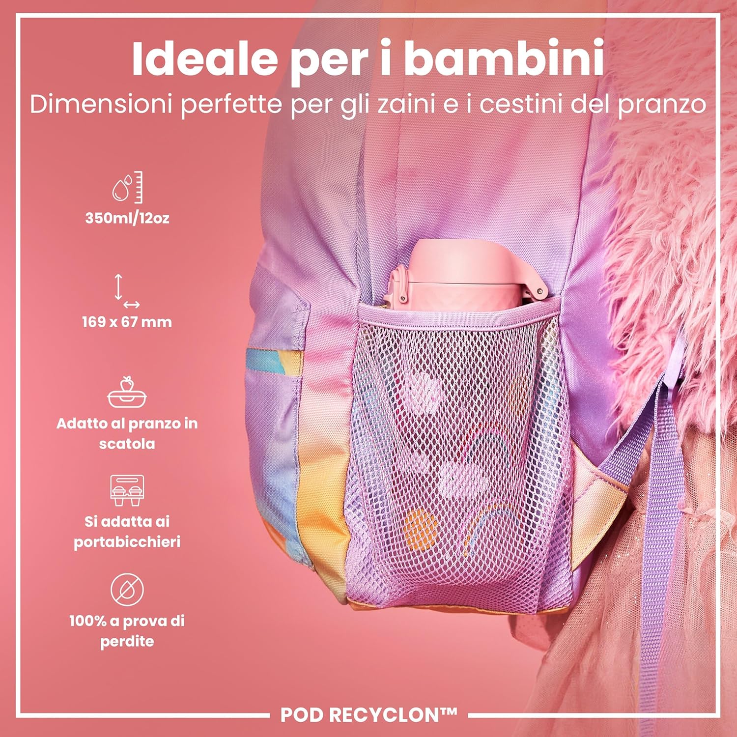 Detalle 2 de ion8 Borraccia per bambini 350ml