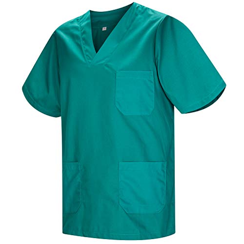 Detalle de MISEMIYA Casaca Unisex Ref.817 (L, Verde) para médico, enfermería y servicios de hostelería