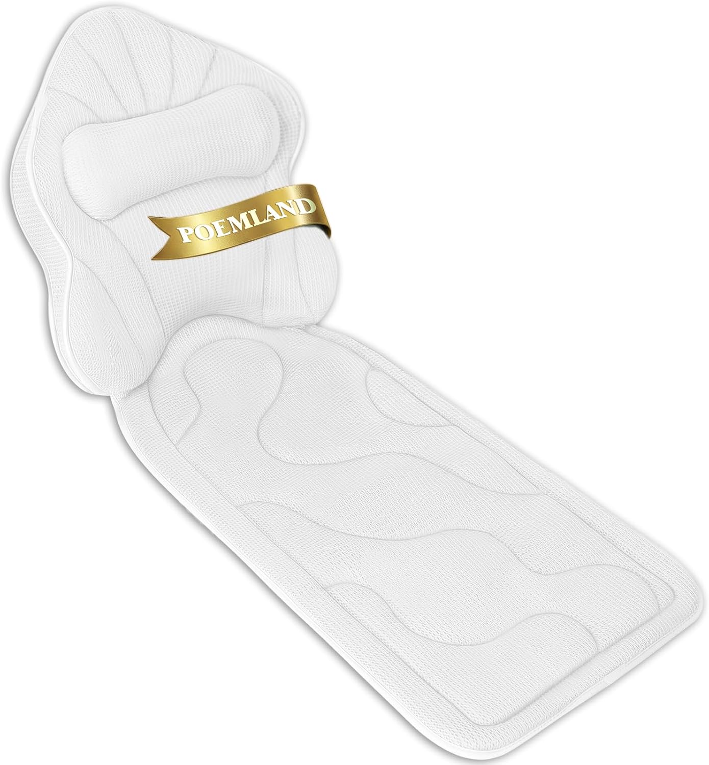 Detalle de Poemland Bath Pillow for Tub: Extra Thick Full-Body Cushion with 144 Suction Cups