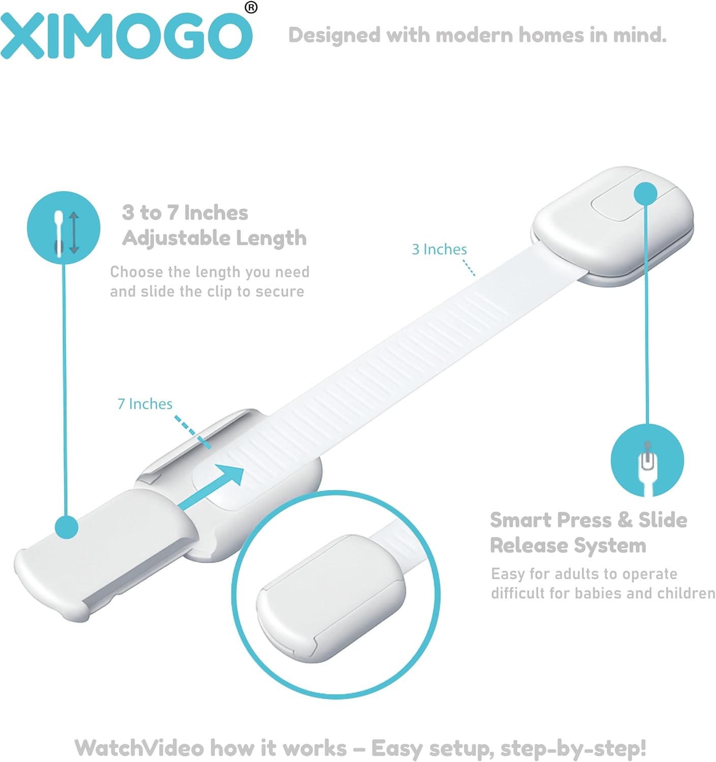 Thumbnail 3 de Ximogo child safety cupboard locks pack