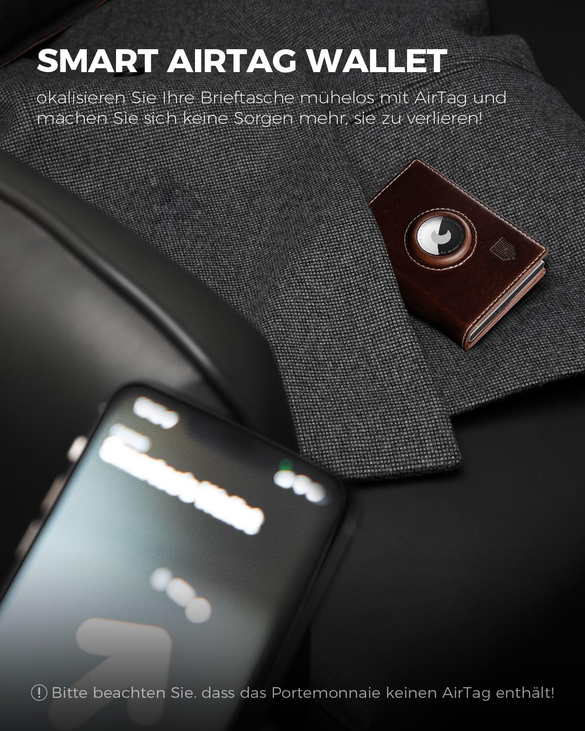 Thumbnail 1 de DODENSHA Airtag 2 Wallet Herren Airtag Wallet