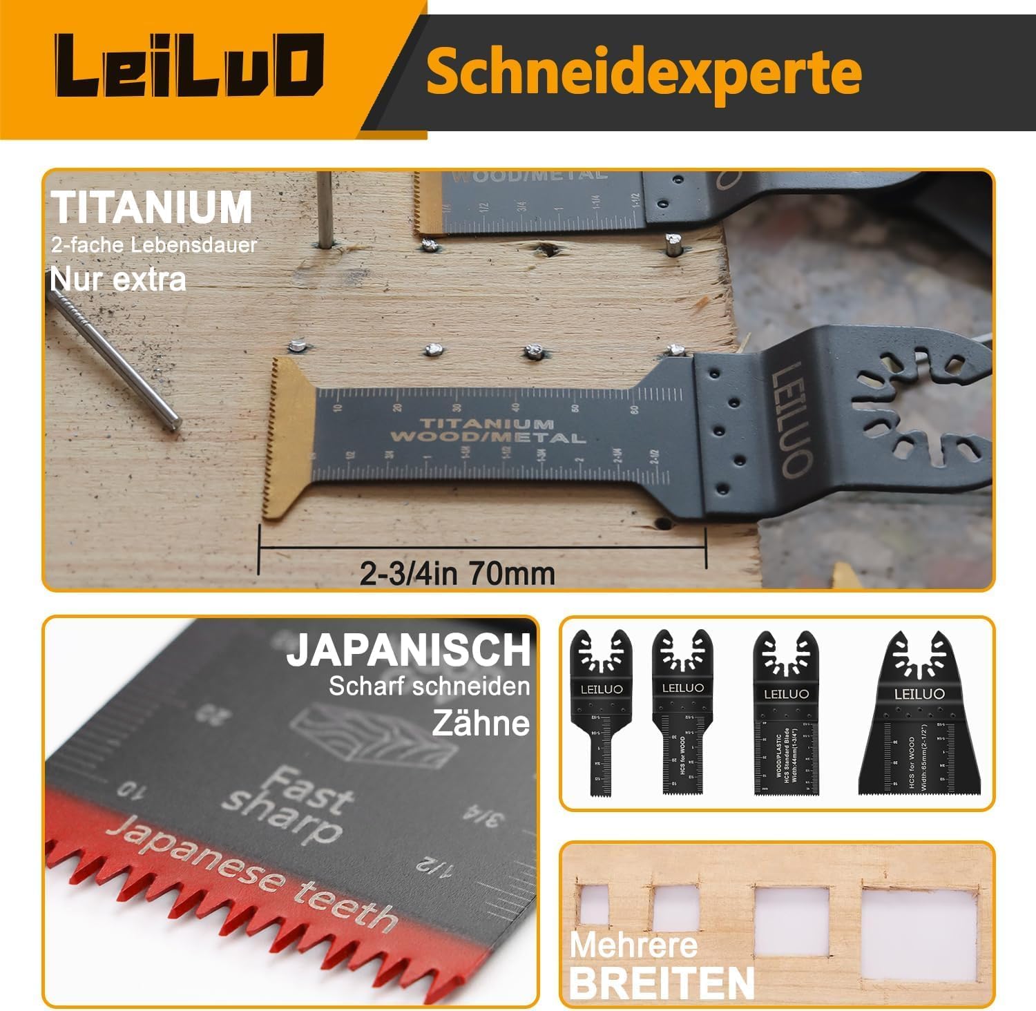 Thumbnail 4 de LEILUO 156-tlg Multitool Sägeblatt Set