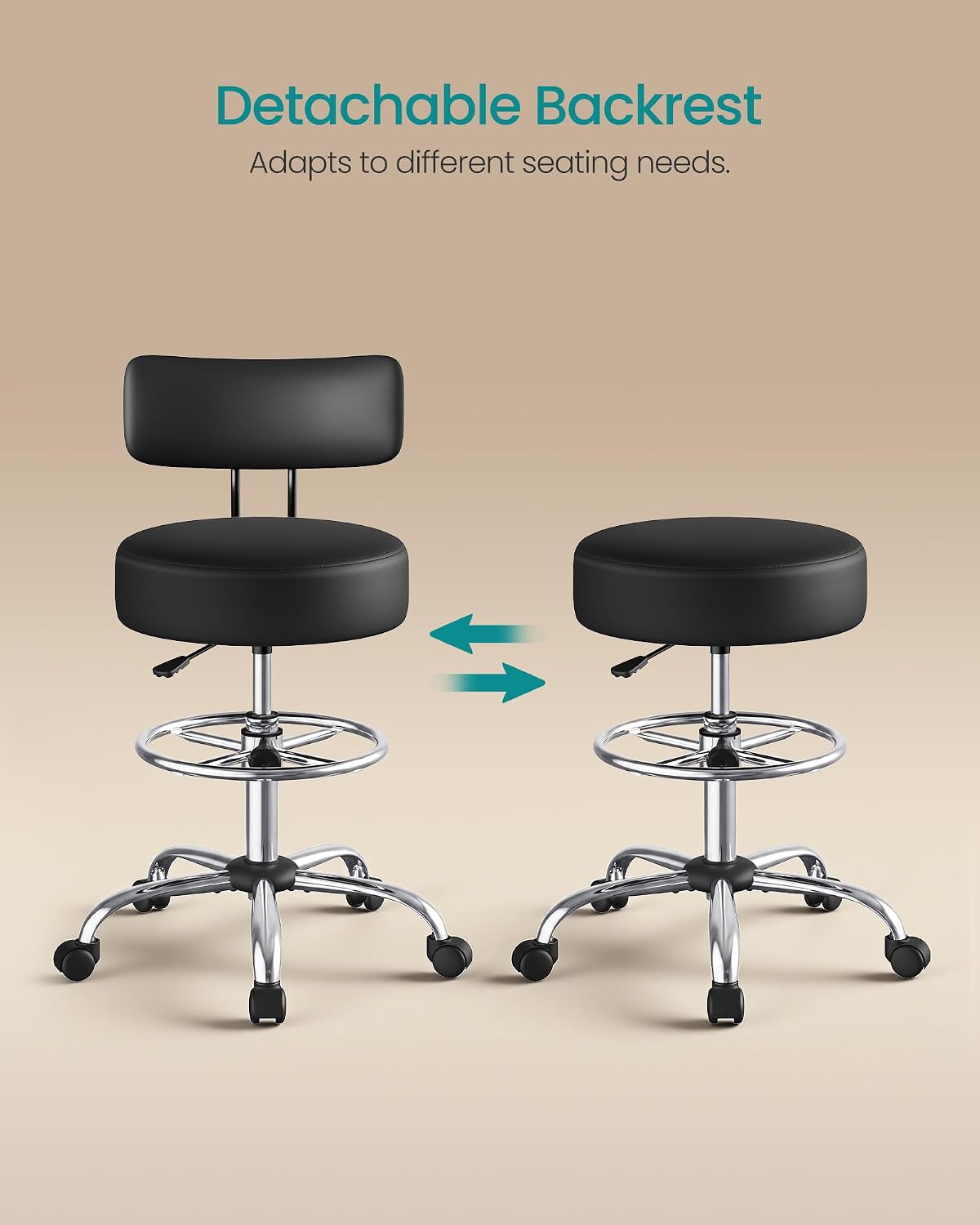 Thumbnail 6 de SONGMICS Drafting Chair in PU Leather