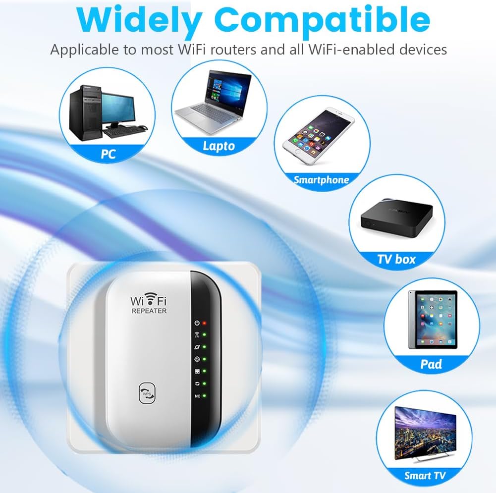 Thumbnail 3 de Flintronic WiFi Extender Booster WLAN Repeater 300 Mbit/s (2,4 GHz) mit Ethernet-Port