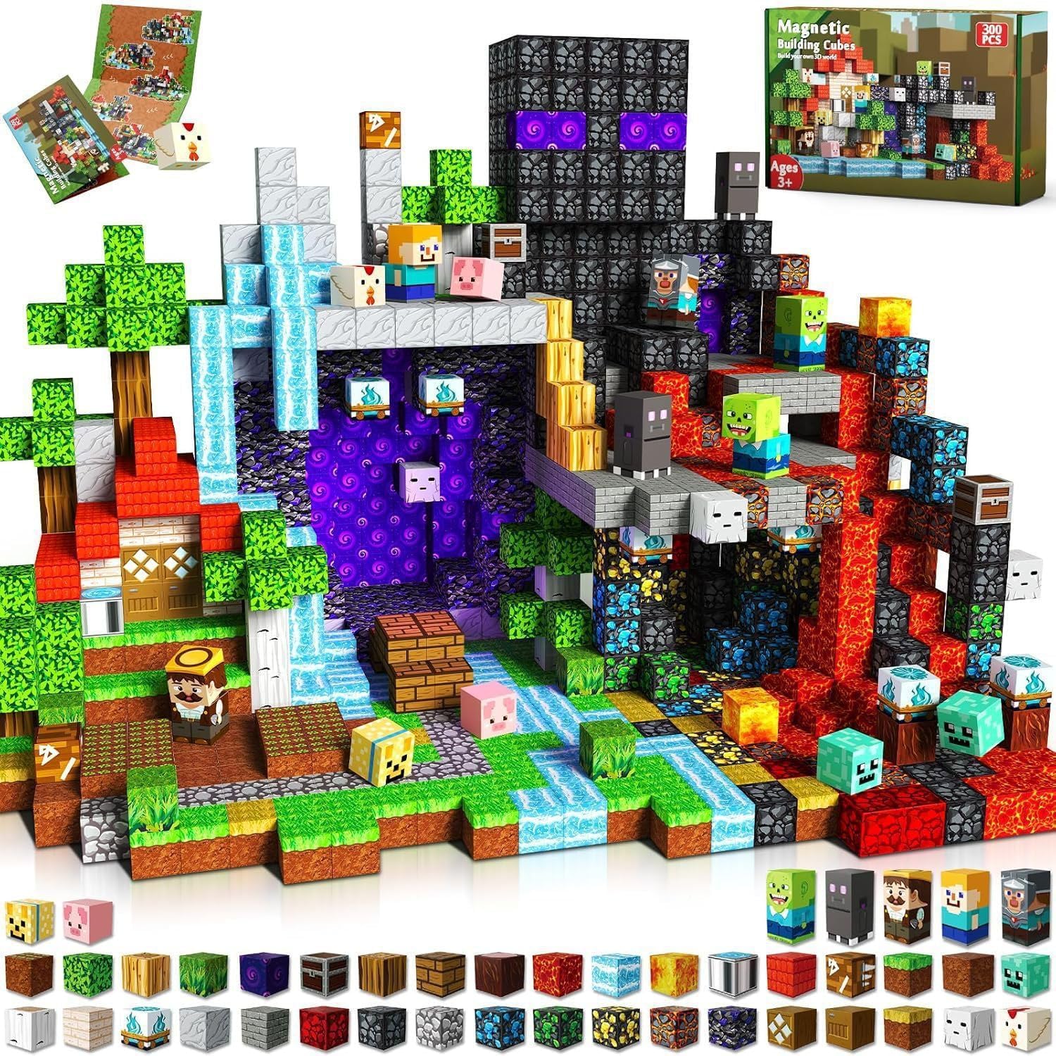 Thumbnail 6 de MEESHEEP 128PCS Magnetic Blocks STEM toy ๐งฉ