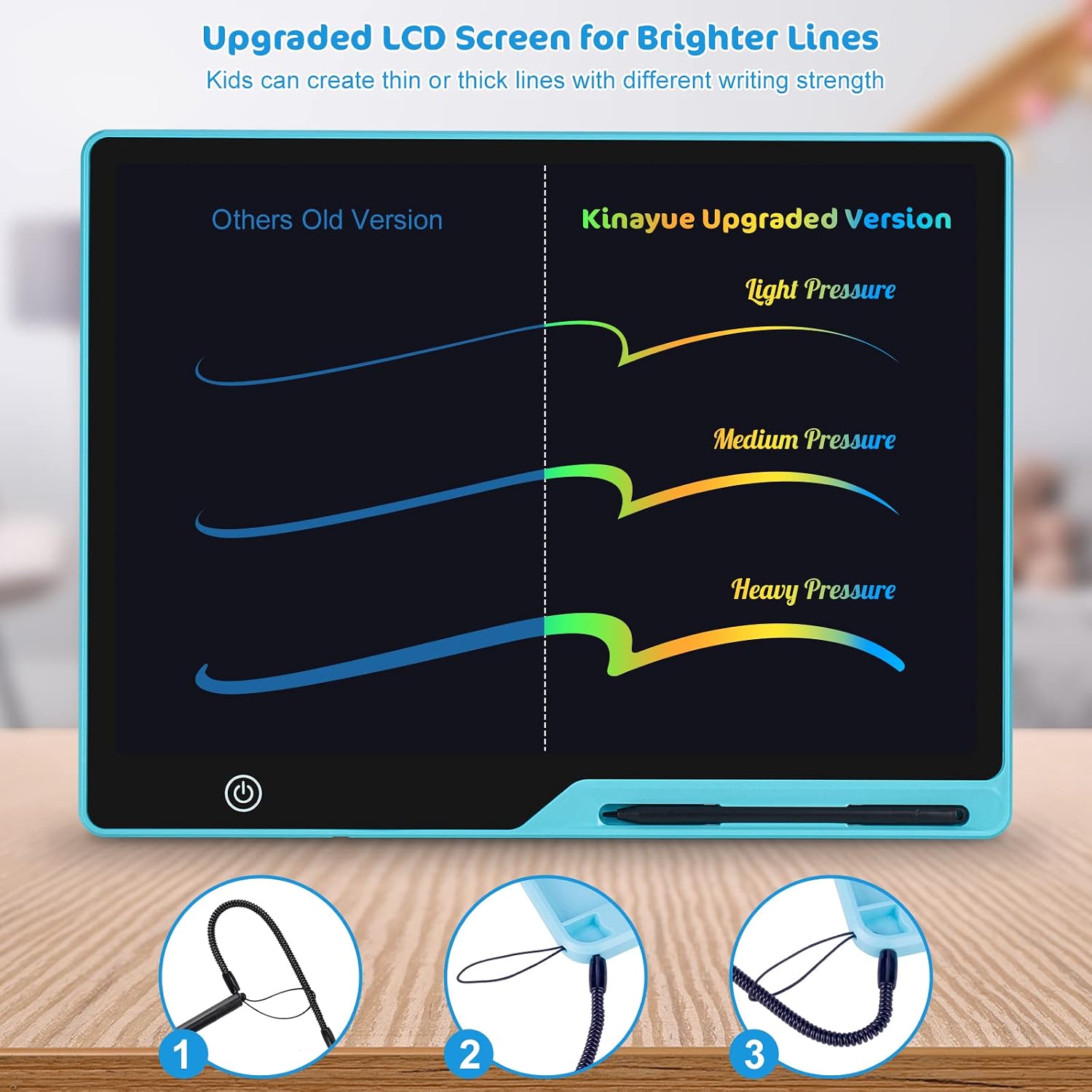 Detalle 1 de Kinayue LCD Writing Tablet 16 Inch Blue