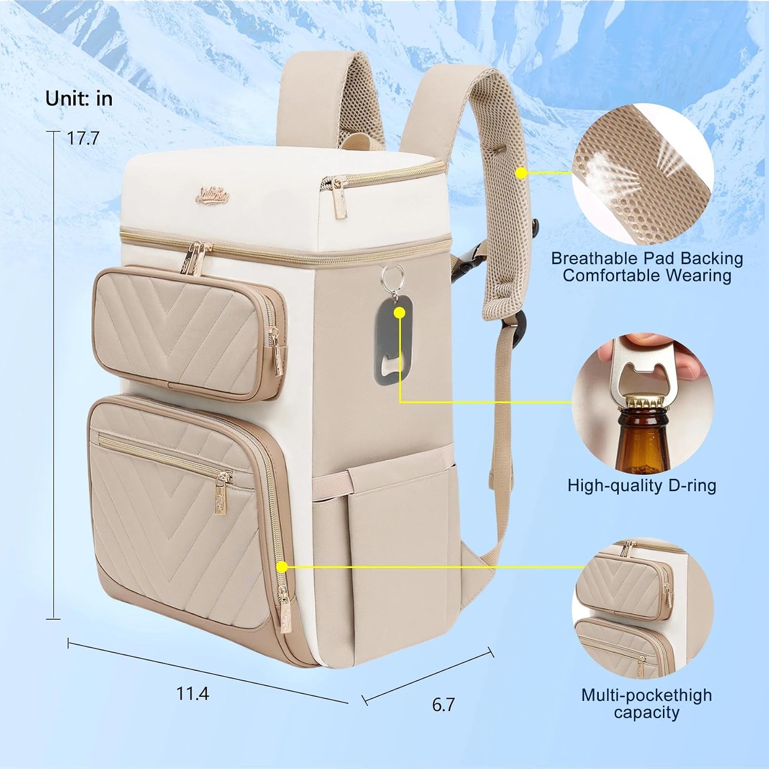 Detalle 2 de Insulated Cooler Backpack with PEVA Liner