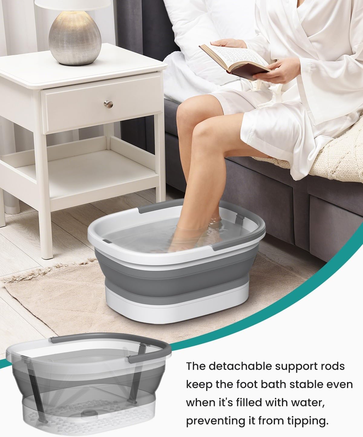 Thumbnail 4 de Nekteck NK-FS02 Collapsible Foot Soaking Tub with 138 Acupressure Nodes