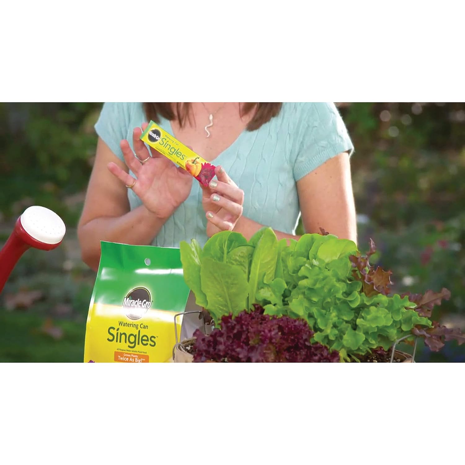 Detalle de Miracle-Gro 101430 Watering Can Singles Plant Food, 24 Water-Soluble Packets
