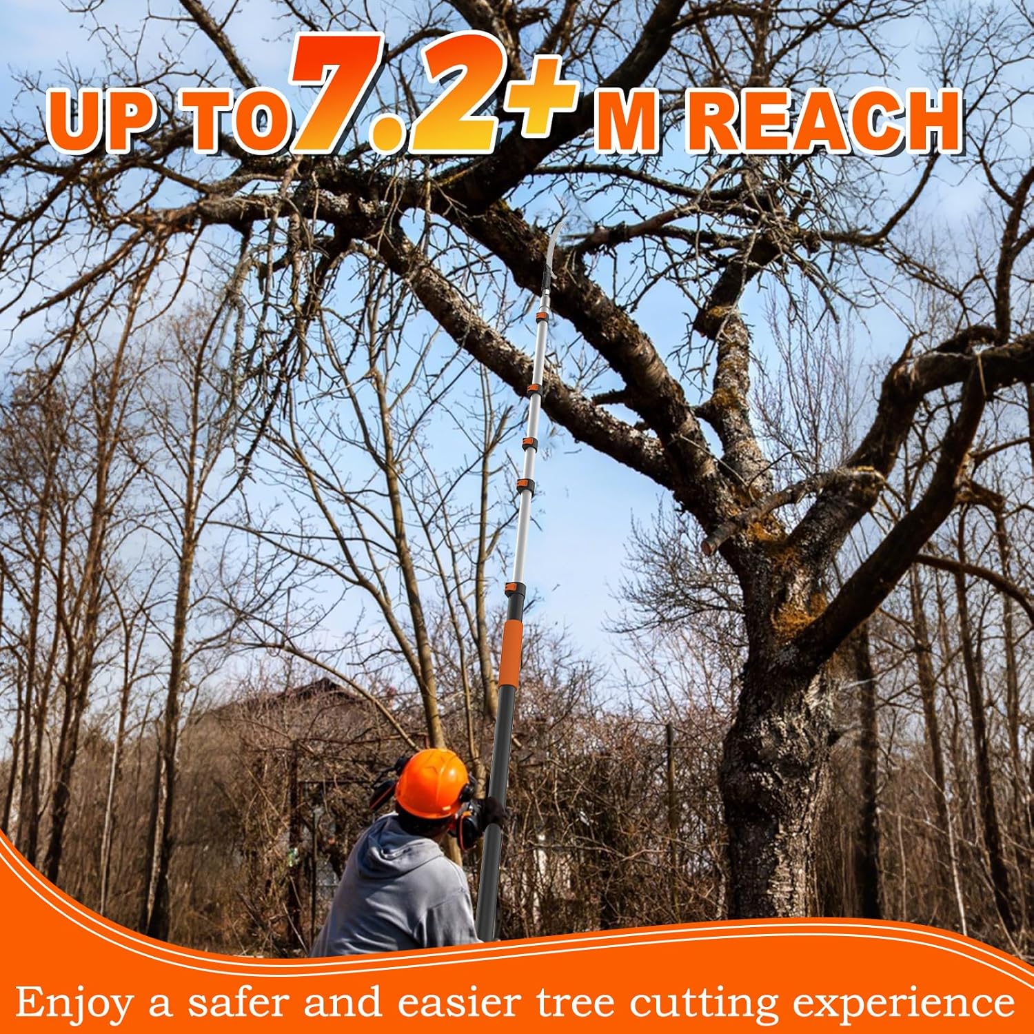 Thumbnail 6 de SISUPASSIE 7.2m Telescopic Pole Saw – Long Reach Pruning Saw with Durable Blade