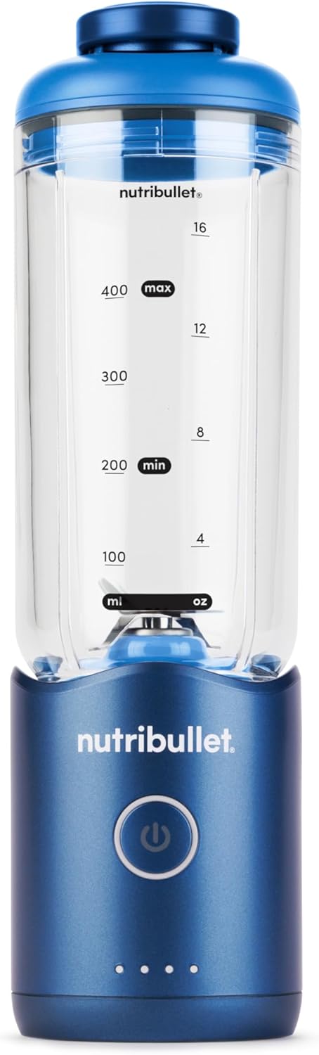 Thumbnail 1 de nutribullet Flex 590ml – Tragbarer Smoothie-Mixer mit Trinkdeckel, USB-C, BPA-frei, Blau (NBP013BL)