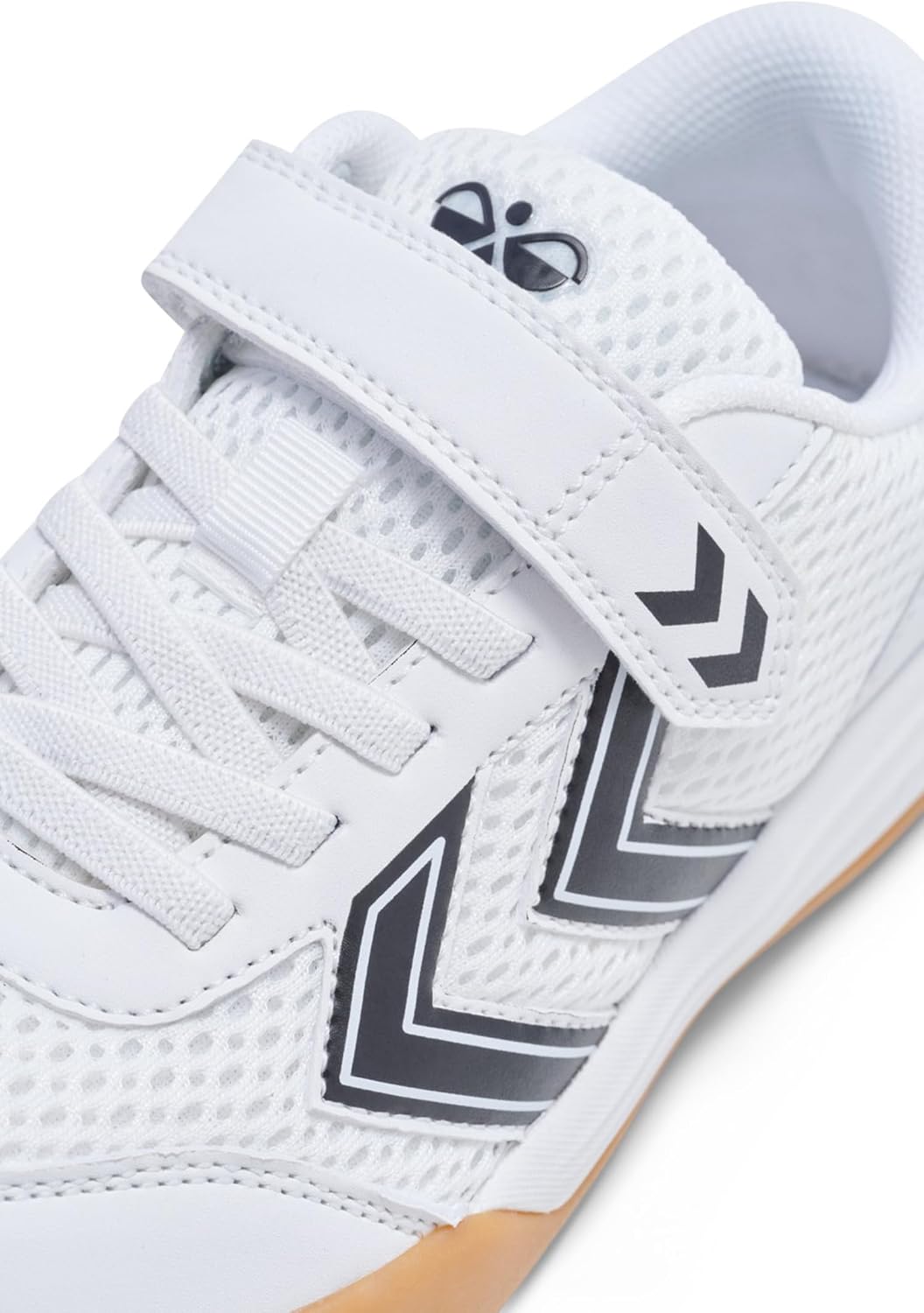 Detalle de Hummel Kids Multiplay Flex Velcro Handball Schuh – Weiß, Größe 33