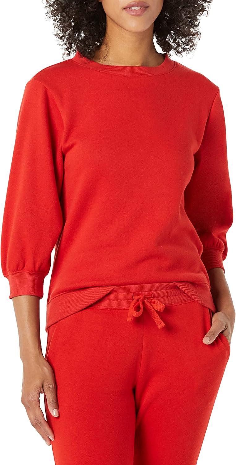 Thumbnail 6 de Amazon Essentials women’s French terry fleece crewneck sweatshirt with sleeve detail