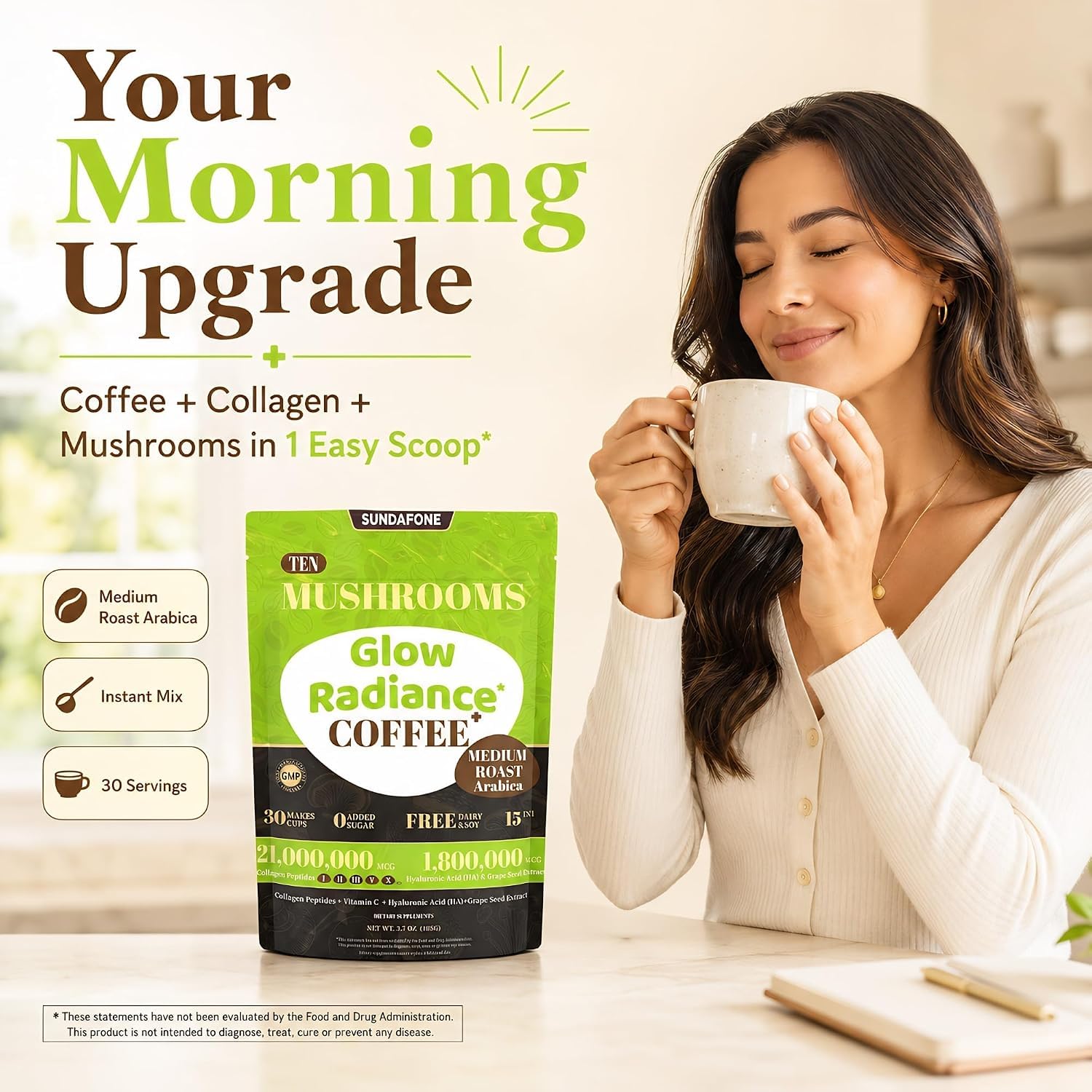Detalle 2 de SUNDAFONE Instant Coffee, 30 Servings