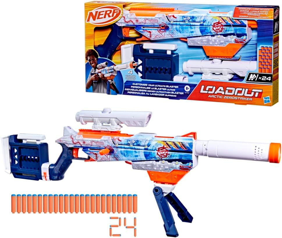 Detalle de Nerf Loadout Arctic Zerostriker blaster pour enfants
