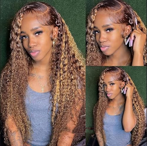 Thumbnail 4 de Chesma 34-inch Honey Blonde Ombre Lace Front Wig 💇♀