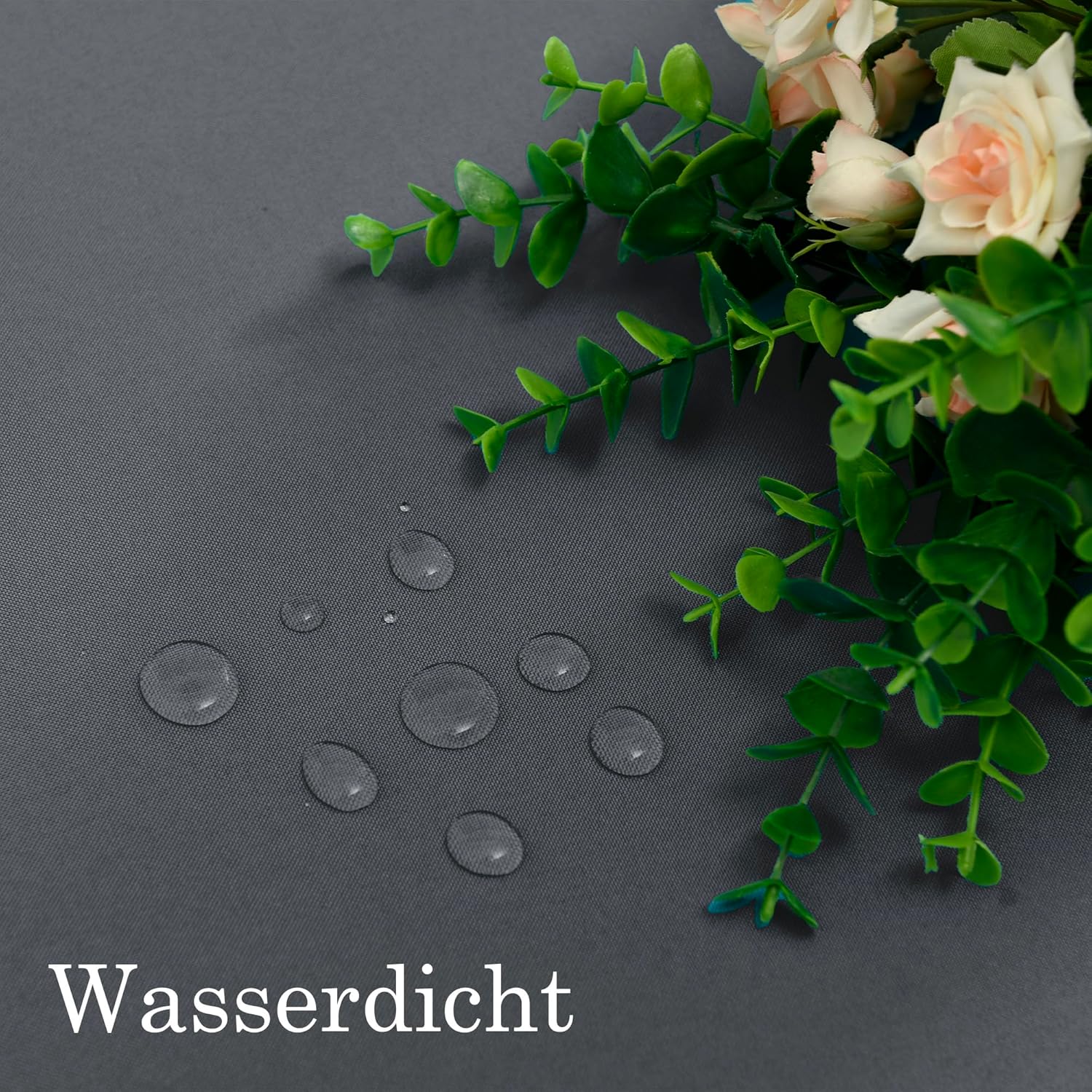 Thumbnail 2 de XWZO abwaschbare Tischdecke grau (132 x 178 cm) – fleckschutzende, pflegeleichte Tischwäsche aus 100% Polyester