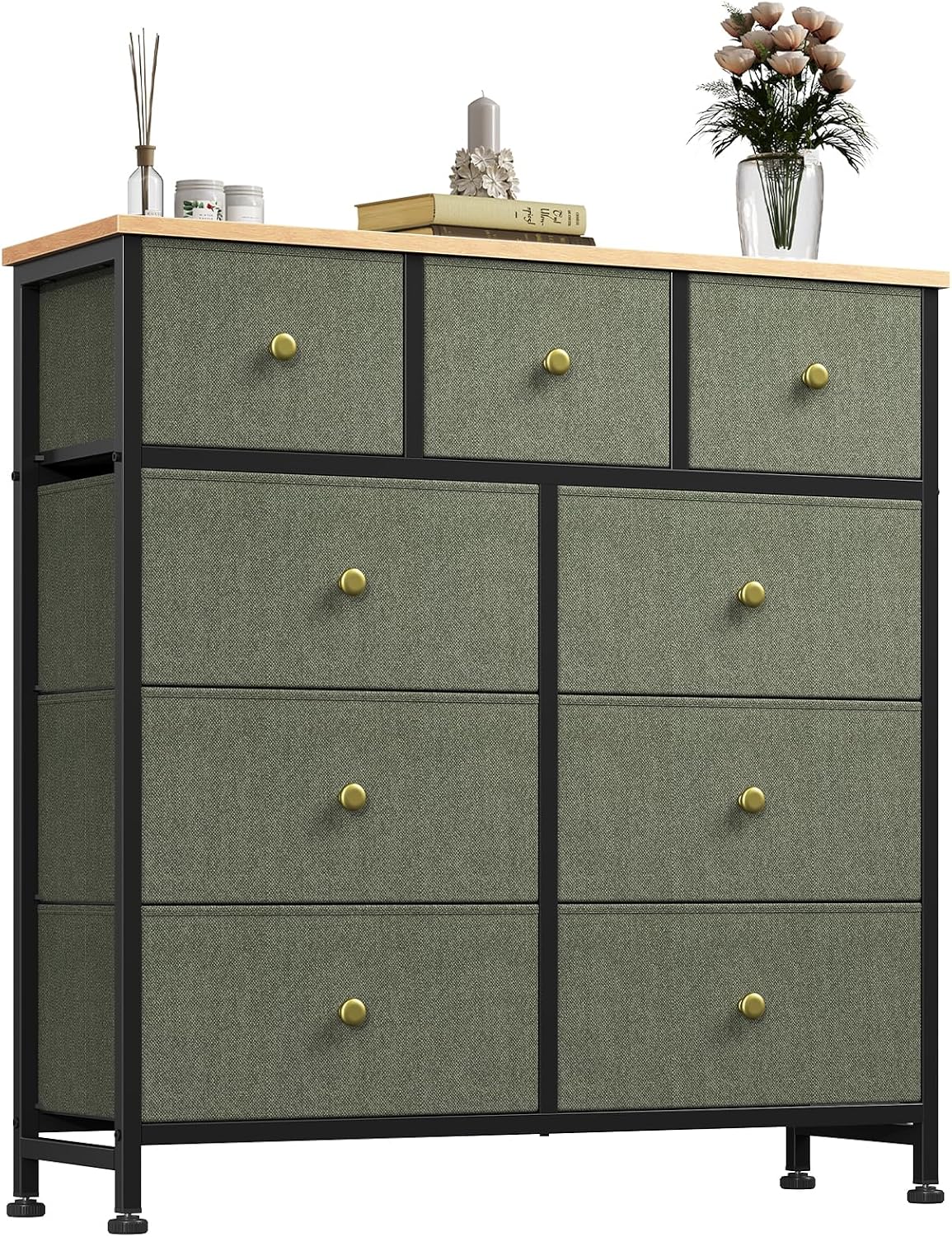 Detalle de HAPPYMONT Fabric Dresser with 9 Drawers