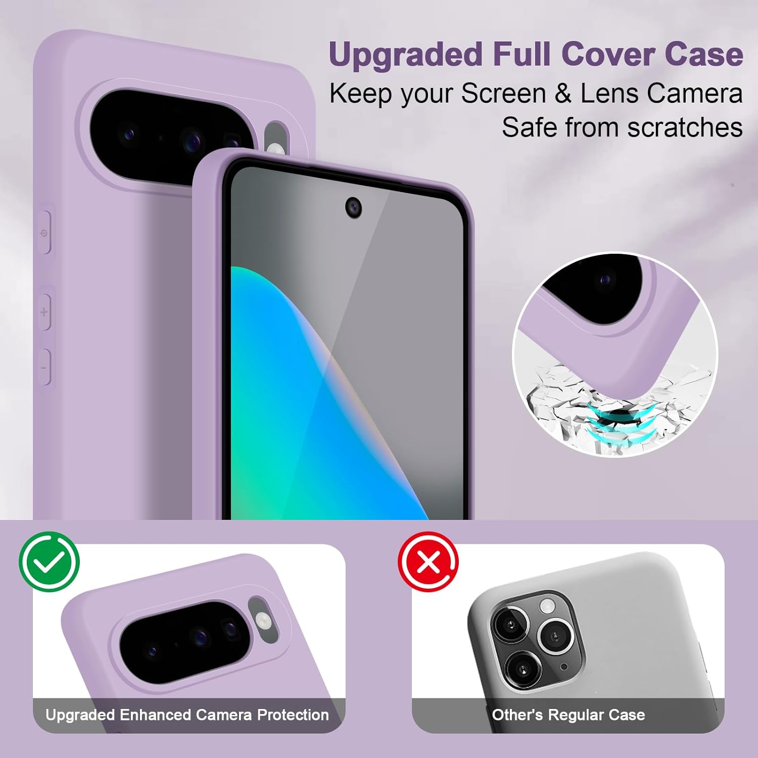 Thumbnail 1 de Btstring Case for Google Pixel 10 / Pixel 10 Pro — Soft Silicone Case with Upgraded Camera Protection