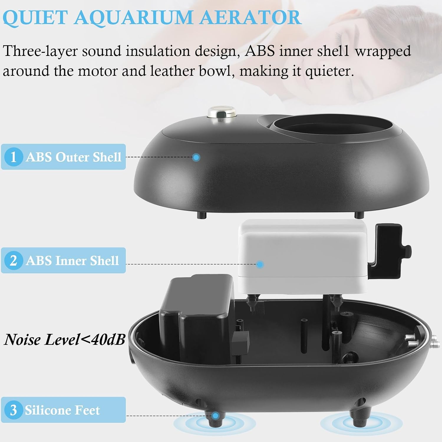 Thumbnail 4 de FEDOUR Aquarium Air Pump 6W