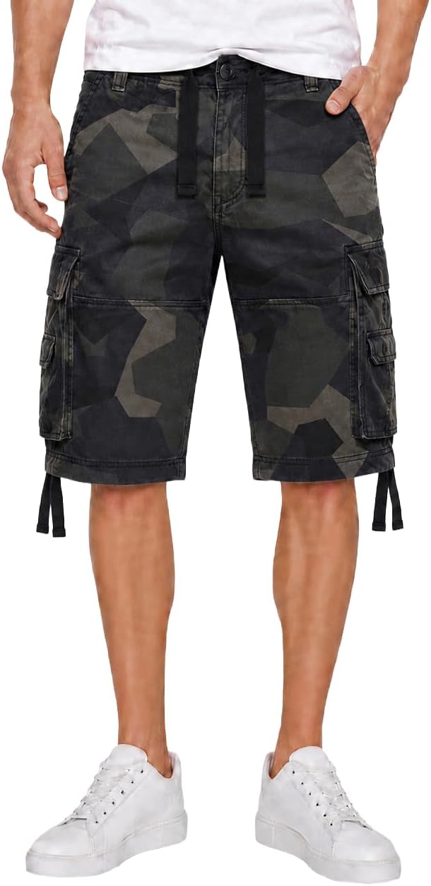 Detalle de Brandit Basic Vintage Herren Cargo Short – Lässige Vintage-Casual-Shorts mit Cargo-Taschen