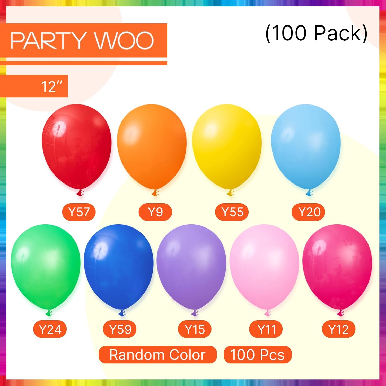 Detalle de PartyWoo Latex Balloons 12-Inch