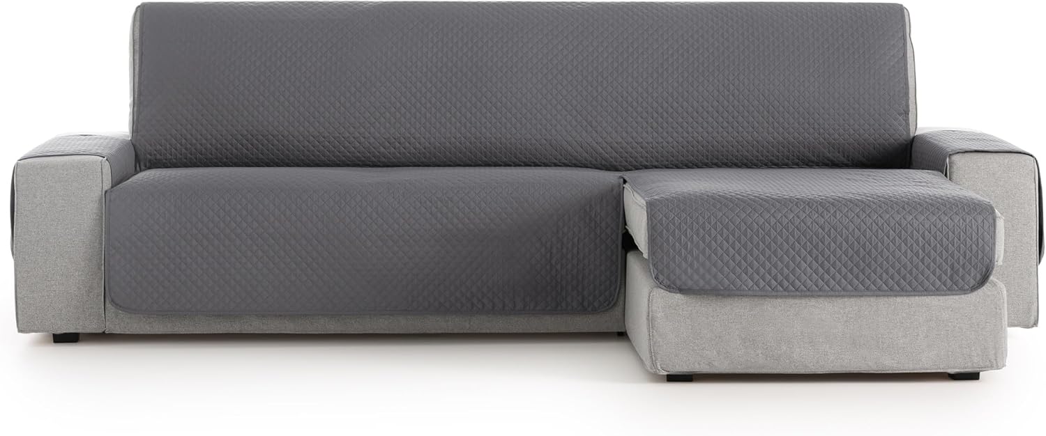 Detalle 2 de textil-home Funda Chaise Adele 200 cm Gris