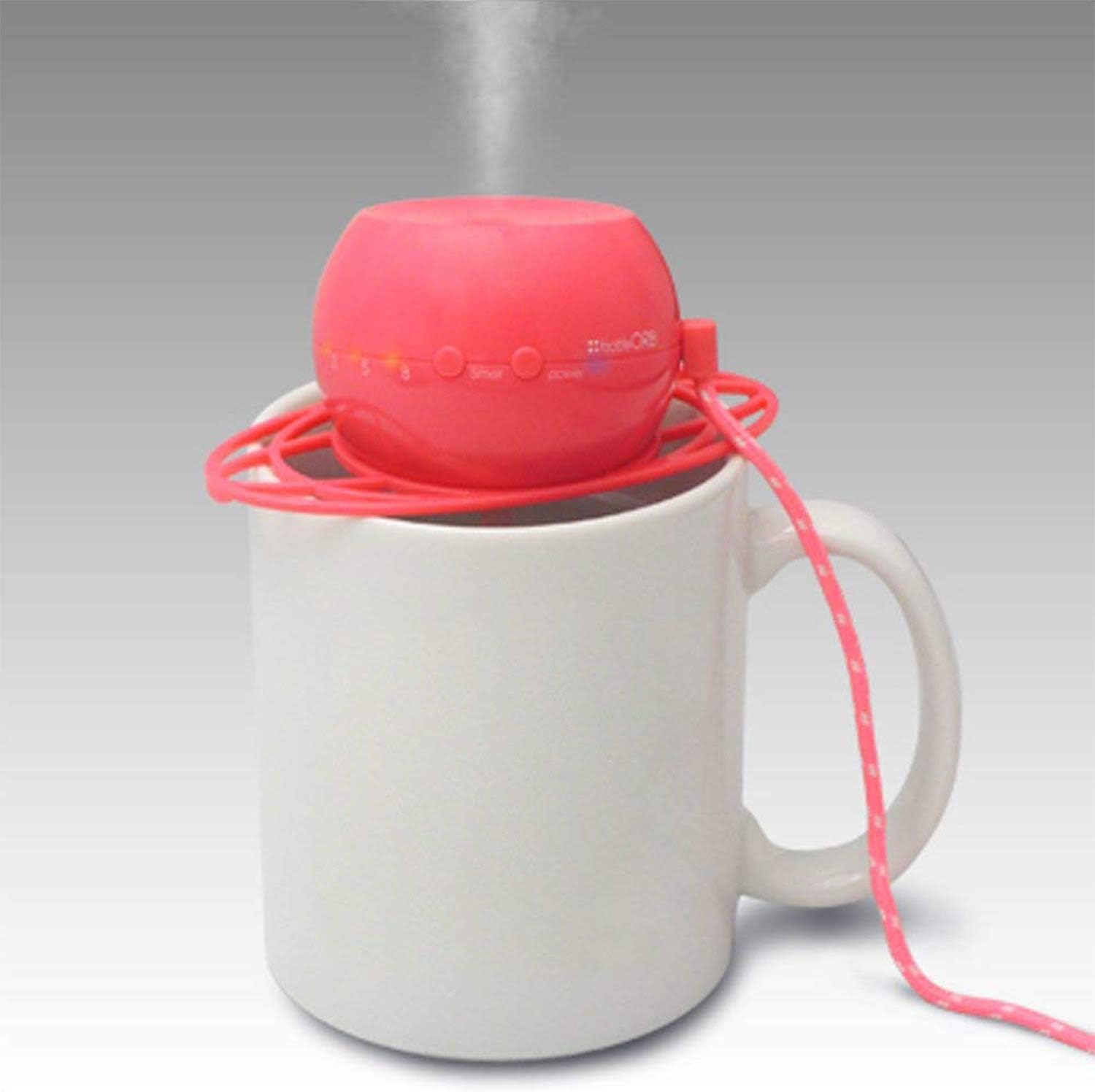 Detalle de TOPLAND M7012PE オーブ ペットボトル加湿器 ピンク・超音波式