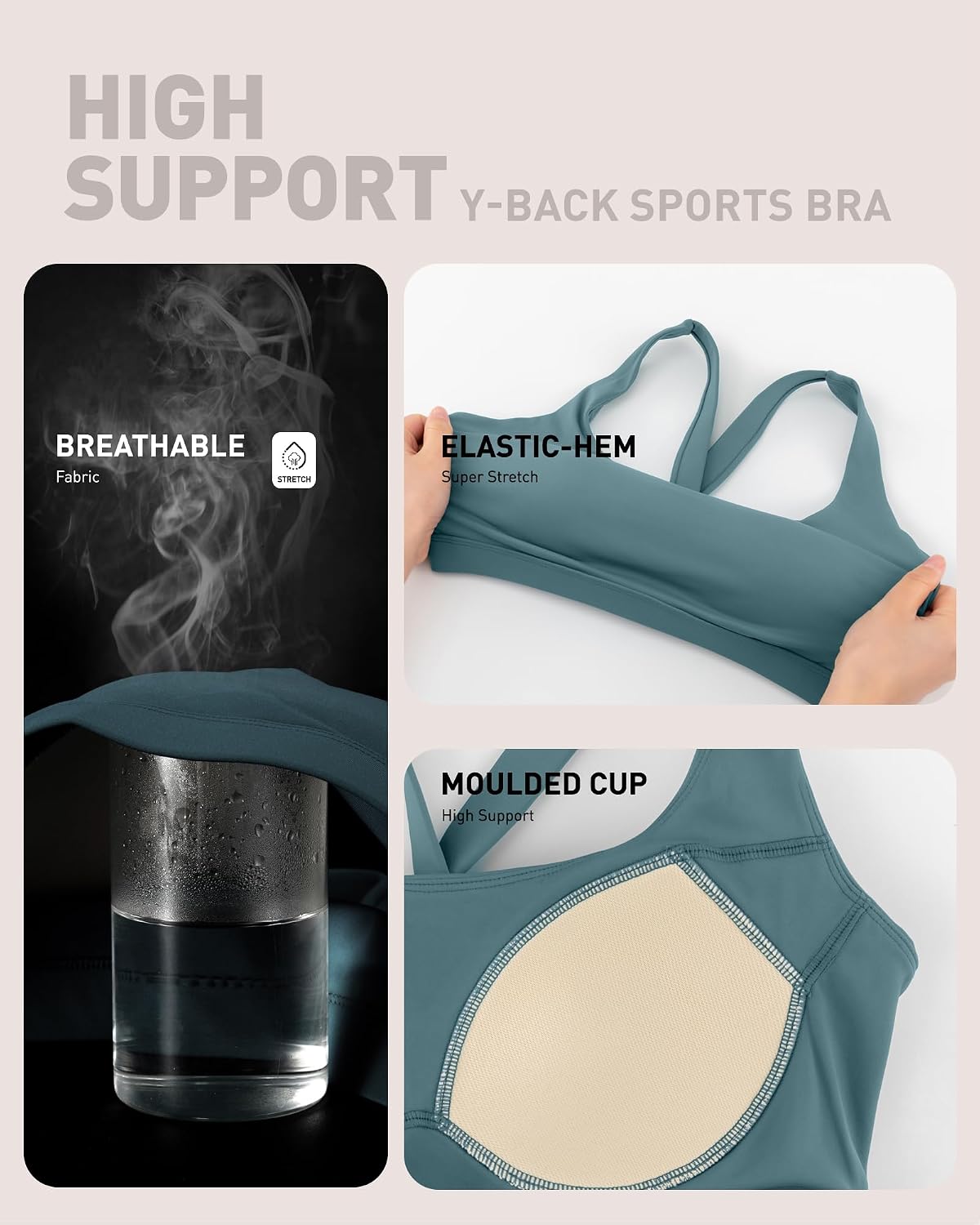 Detalle 2 de RUNNING GIRL Strappy Back Sports Bra