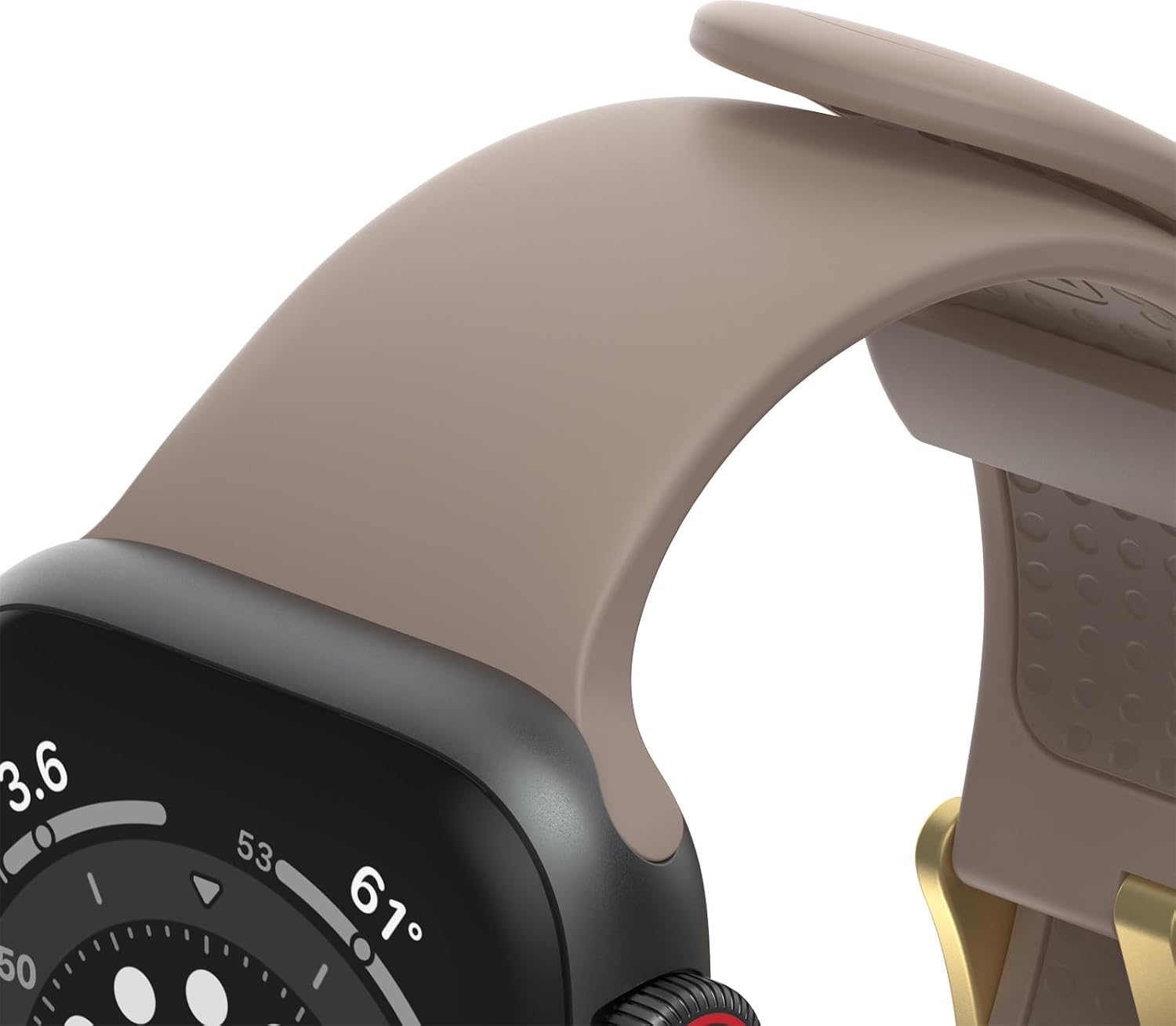 Detalle de OtterBox Bracelet de montre intelligent 42 mm Noir silicone – Unisexe