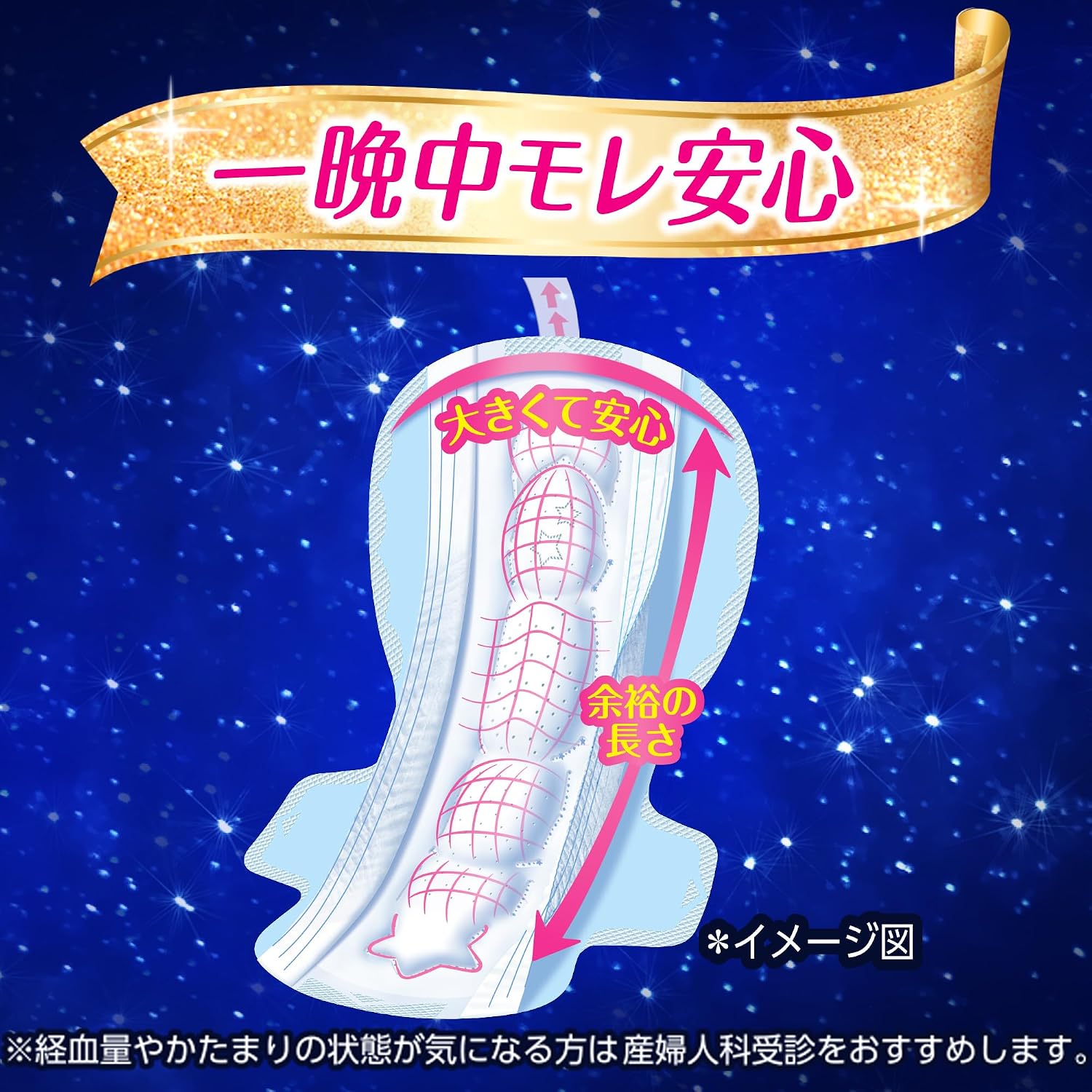 Thumbnail 2 de ソフィ 超熟睡ガード360 夜用生理用ナプキン 羽付き・特に多い夜用・32枚