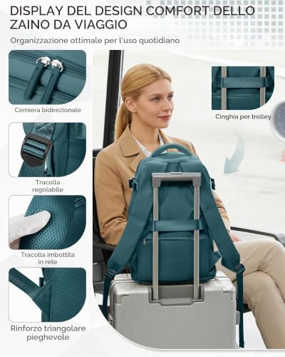 Detalle de SZSYCN Zaino Viaggio Ryanair 40x30x20 – Zaino da viaggio 40x30x20 cm per bagaglio a mano