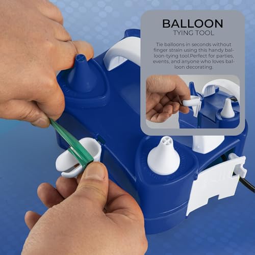 Thumbnail 5 de Scott 11 Electric Balloon Pump with Dual Nozzle (Blue) – Portable 600W UK 230V Balloon Inflator