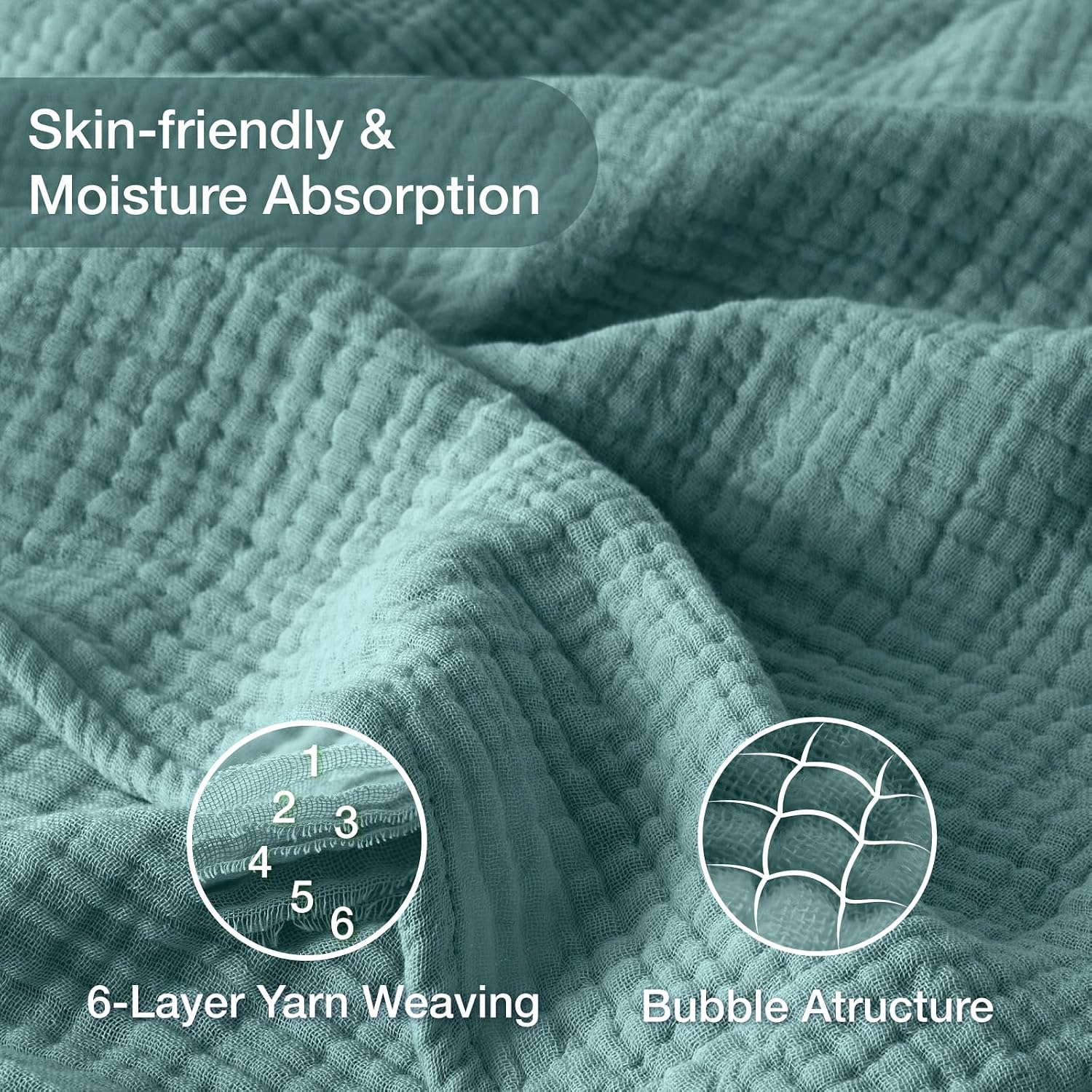 Thumbnail 4 de Kozyhvn 100% Cotton Muslin Blanket King 108" x 90"