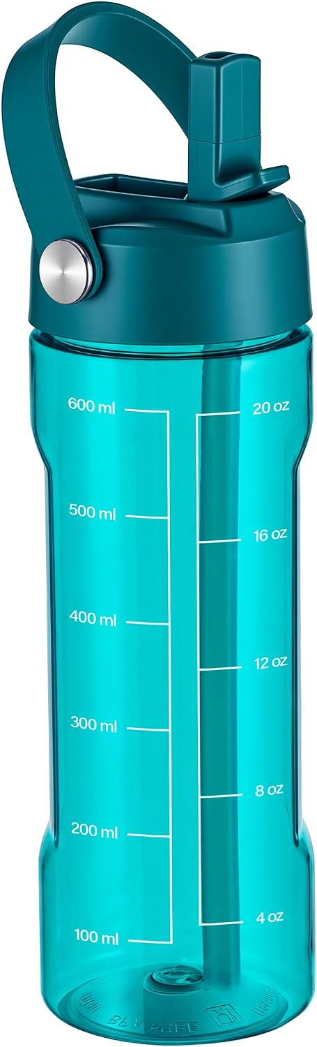 Detalle de GOPPUS 600ml Clear Water Bottle with Straw