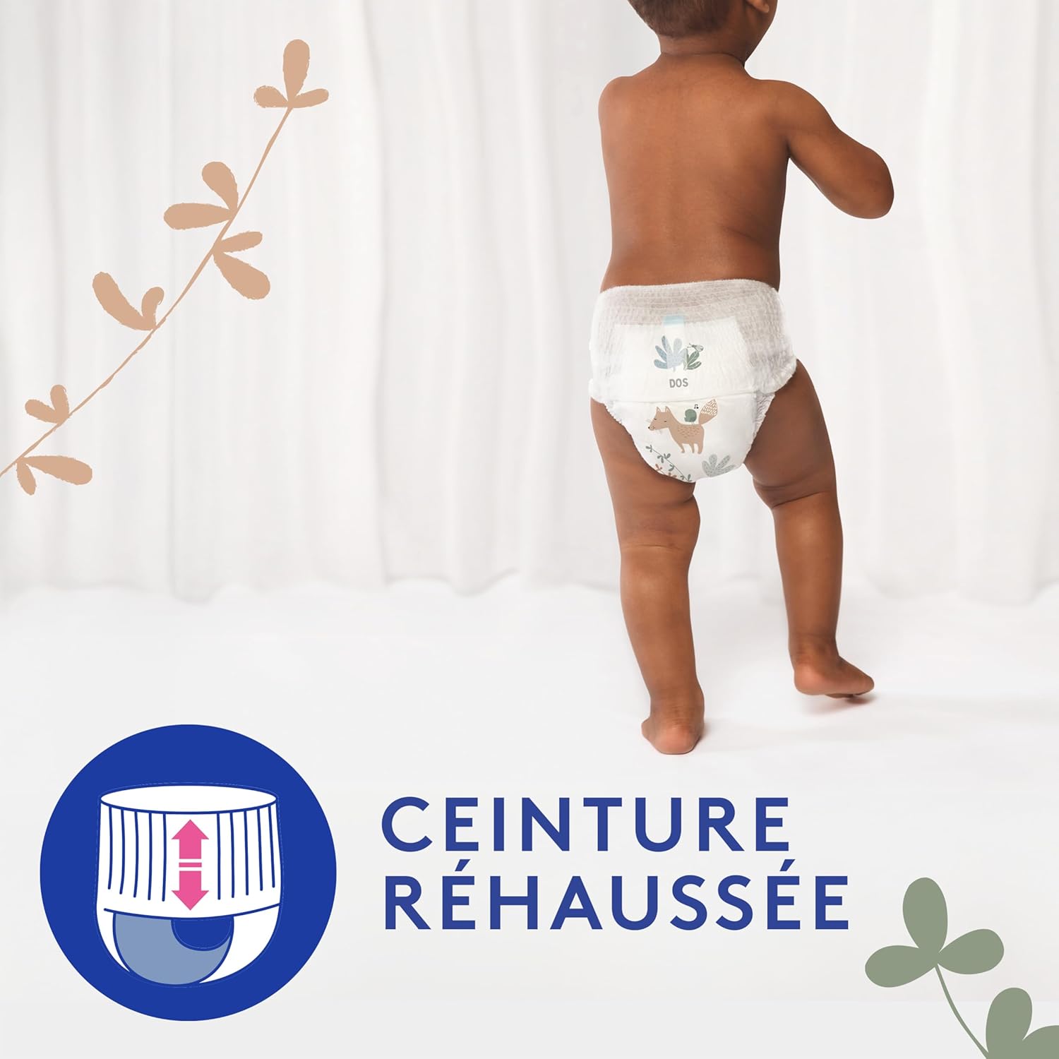 Detalle de Lotus Baby Douceur & Confort - Culottes Taille 4 (9-14 kg) Pack 1 mois - 128 culottes
