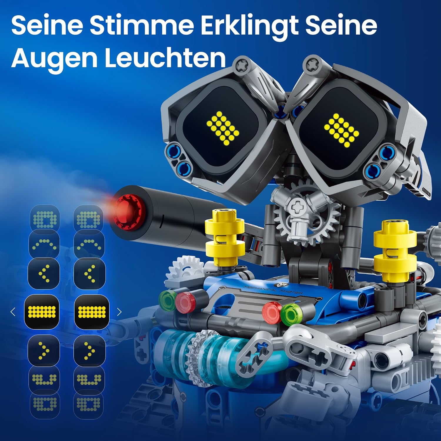 Detalle de Sillbird Roboter Baukasten 5-in-1 mit Fernbedienung – 596 Teile für kreativen Lernspaß ab 8 Jahren