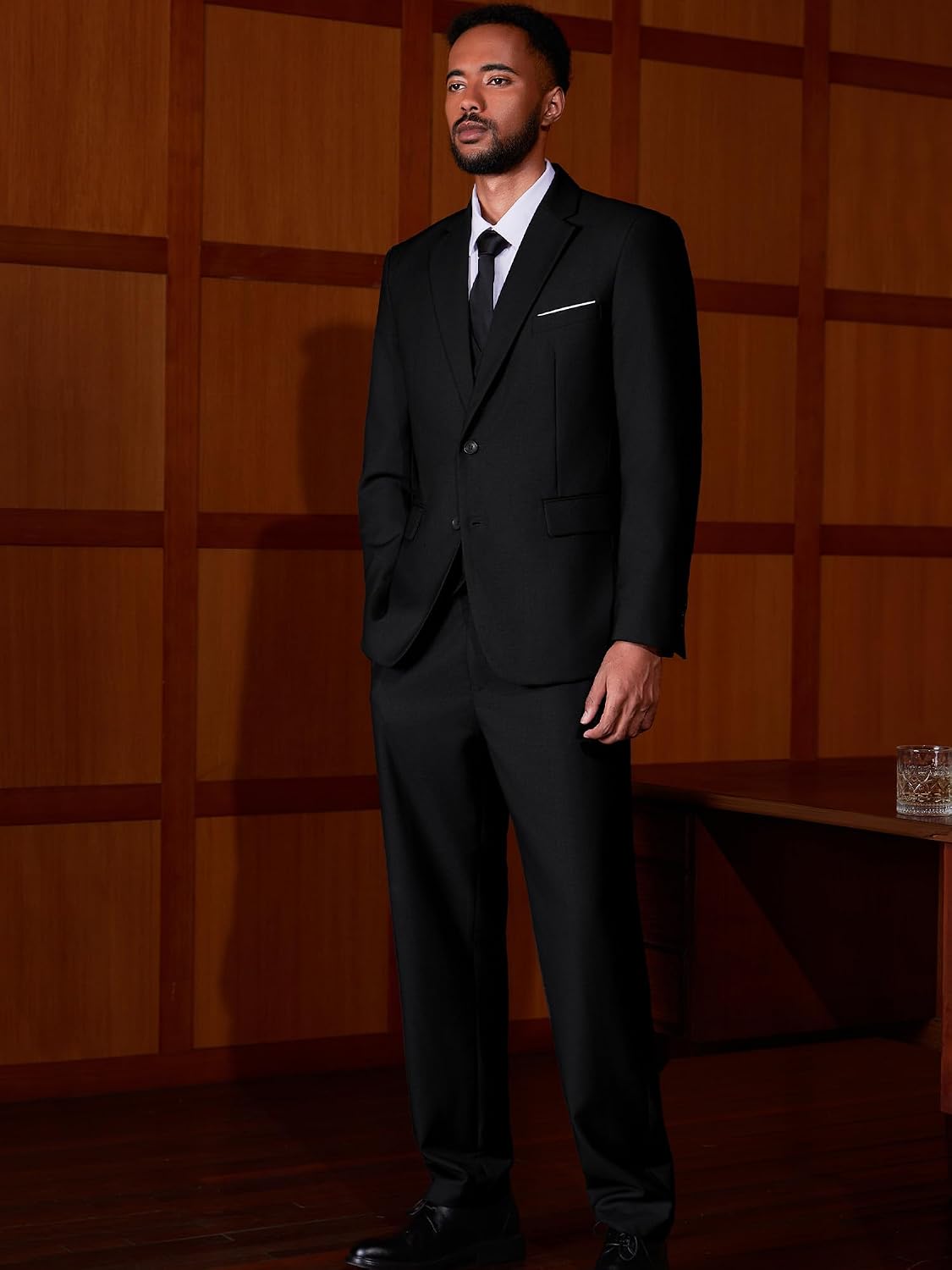 Thumbnail 2 de MAGE MALE Men's 3-Piece Slim Fit Suit, 2-Button Jacket