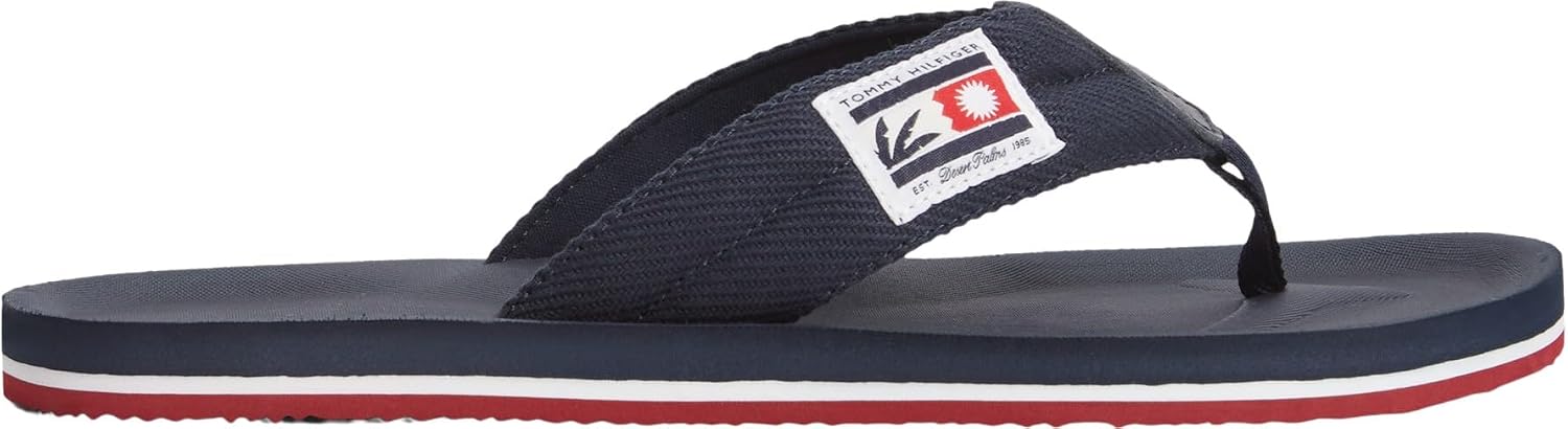 Detalle de Tommy Hilfiger Men's Comfort Patch Beach Sandal Fm0fm05900 Flip Flops